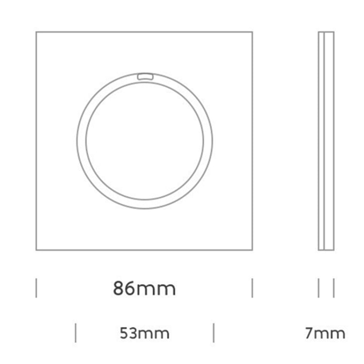 86mm Round LED Tempered Glass Switch Panel, Gold Round Glass, Style:Four Open Dual Control -  by PMC Jewellery | Online Shopping South Africa | PMC Jewellery | Buy Now Pay Later Mobicred