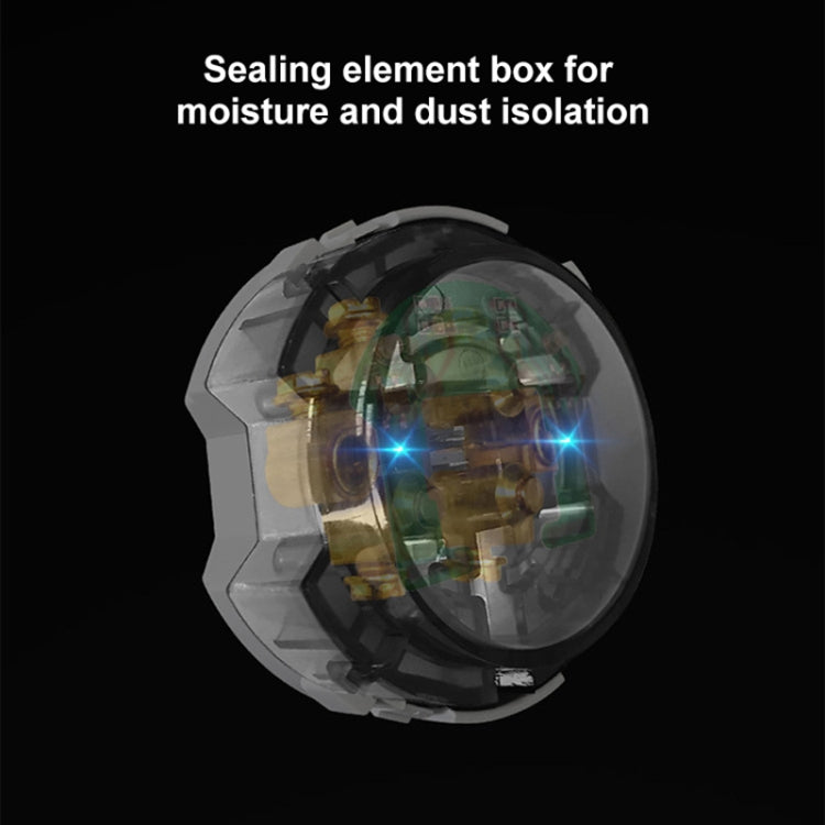 86mm Round LED Tempered Glass Switch Panel, Gold Round Glass, Style:Four Open Dual Control -  by PMC Jewellery | Online Shopping South Africa | PMC Jewellery | Buy Now Pay Later Mobicred