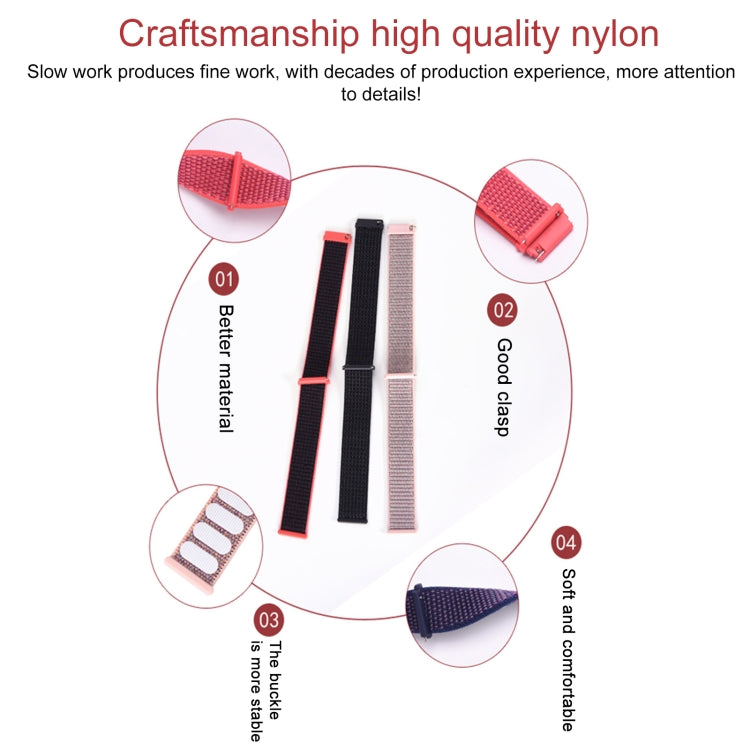 18mm Universal Nylon Loop Watch Band(Dark Black) - 18mm Bands by PMC TechLife | Online Shopping South Africa | PMC TechLife | Buy Now Pay Later Mobicred