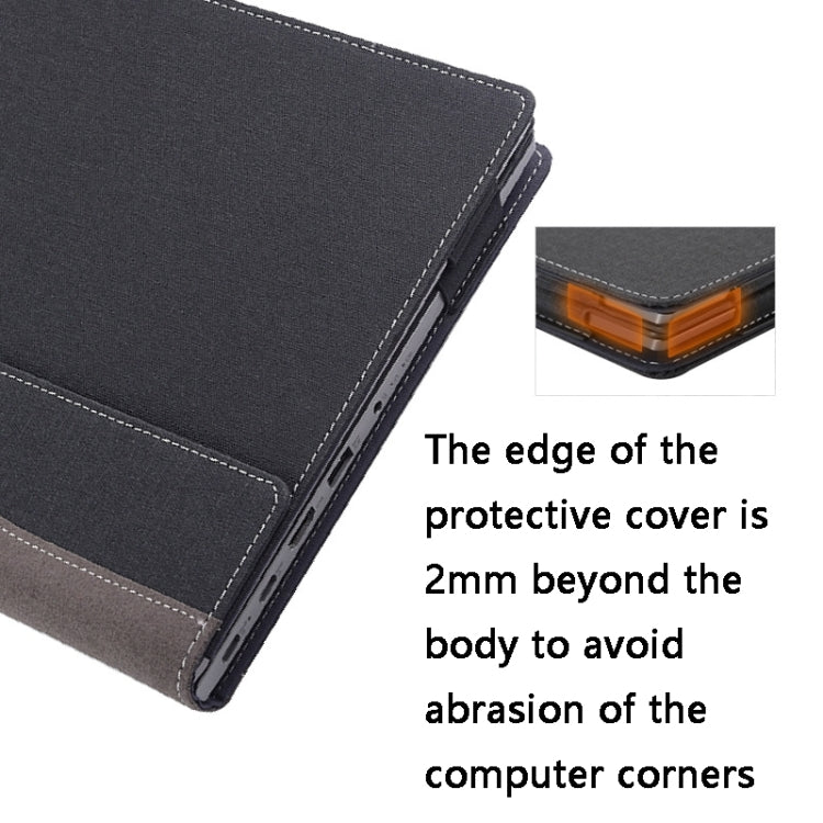 For Lenovo ThinkPad E14 Gen 5 / E14 Gen 6 Laptop Leather Shockproof Protective Case(Black) - 14.1 inch by PMC TechLife | Online Shopping South Africa | PMC TechLife | Buy Now Pay Later Mobicred