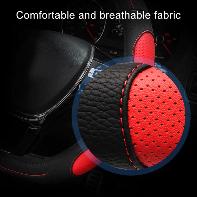 D Style Car Universal Anti-skid Steering Wheel Cover, Diameter: 38cm(Black Blue Line) - Steering Wheel Accessories by PMC TechLife | Online Shopping South Africa | PMC TechLife | Buy Now Pay Later Mobicred