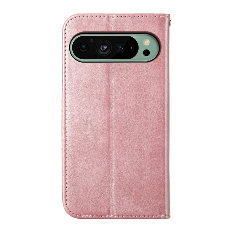 For Google Pixel 9 Cubic Grid Calf Texture Magnetic Leather Phone Case(Rose Gold) - Google Cases by PMC Jewellery | Online Shopping South Africa | PMC Jewellery | Buy Now Pay Later Mobicred