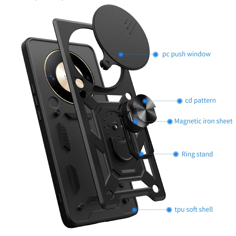 For Honor X9b Sliding Camera Cover Design TPU+PC Phone Case(Black) - free shipping - PMC TechLife - Order now!