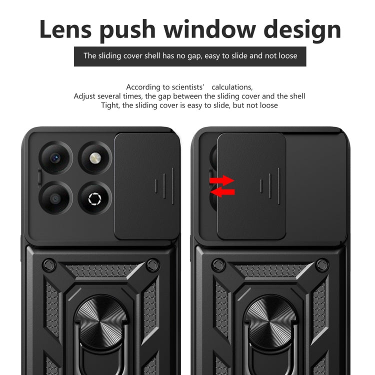 For Honor X6b 4G Sliding Camera Cover Design TPU+PC Phone Case(Green) - free shipping - PMC TechLife - Order now!