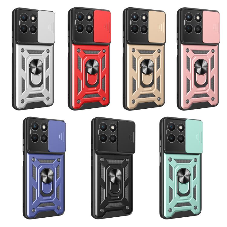 For Honor X8c 4G Sliding Camera Cover Design TPU+PC Phone Case(Black) - free shipping - PMC TechLife - Order now!