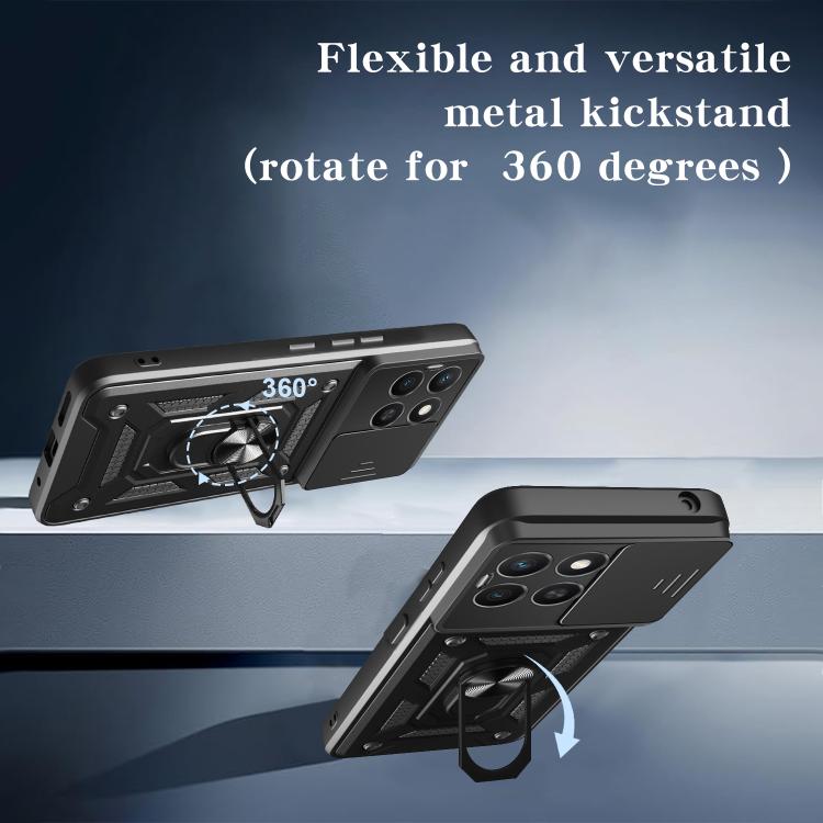 For Honor X8c 4G Sliding Camera Cover Design TPU+PC Phone Case(Blue) - free shipping - PMC TechLife - Order now!