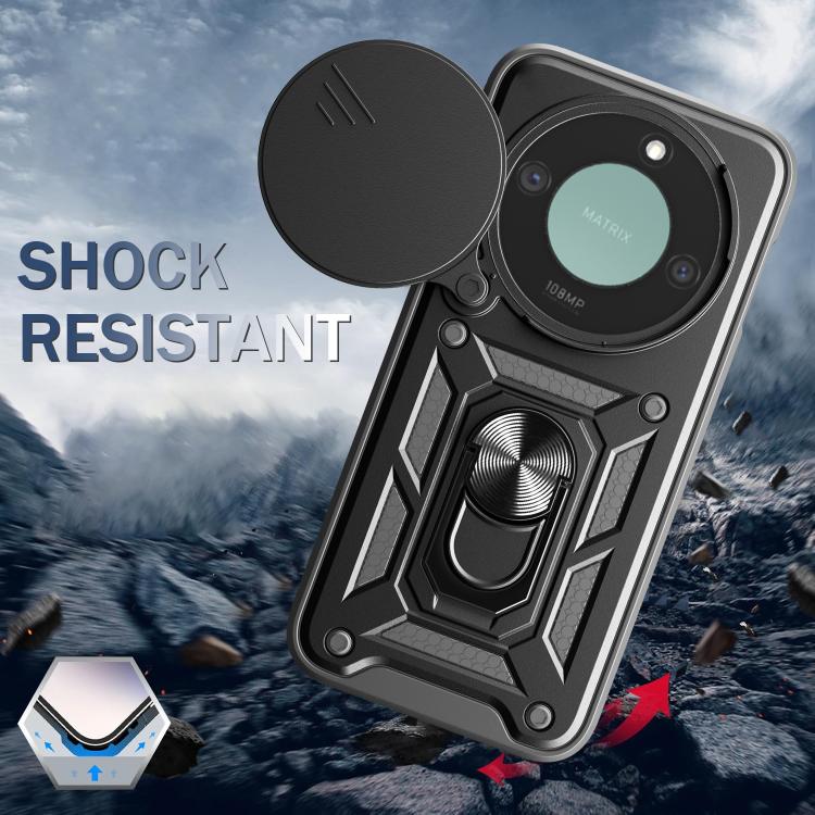 For Honor X9c Smart Sliding Camera Cover Design TPU+PC Phone Case(Blue) - free shipping - PMC TechLife - Order now!