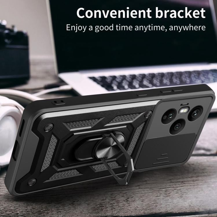 For Honor 400 Pro Global 160.8mm Sliding Camera Cover Design TPU+PC Phone Case(Black) - free shipping - PMC TechLife - Order now!