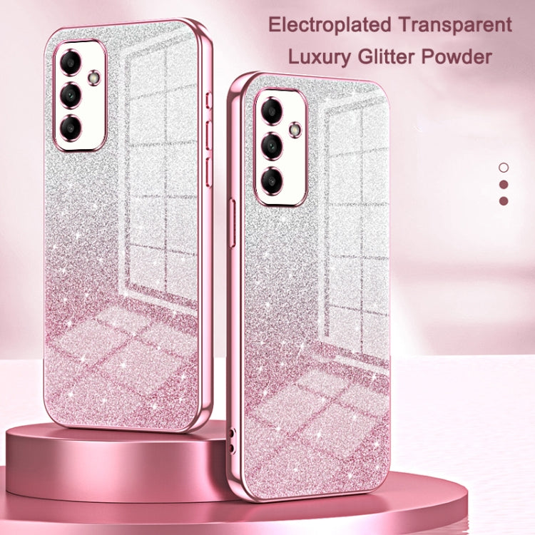 For Samsung Galaxy A53 5G Gradient Glitter Powder Electroplated Phone Case(Transparent) - free shipping - PMC TechLife - Order now!