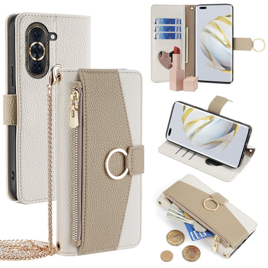 For Huawei nova 10 Pro Crossbody Litchi Texture Leather Phone Case(White) - Huawei Cases by PMC Jewellery | Online Shopping South Africa | PMC Jewellery | Buy Now Pay Later Mobicred