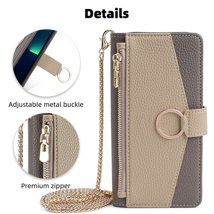 For OnePlus Ace Racing Crossbody Litchi Texture Leather Phone Case(Grey) - OnePlus Cases by PMC TechLife | Online Shopping South Africa | PMC TechLife | Buy Now Pay Later Mobicred