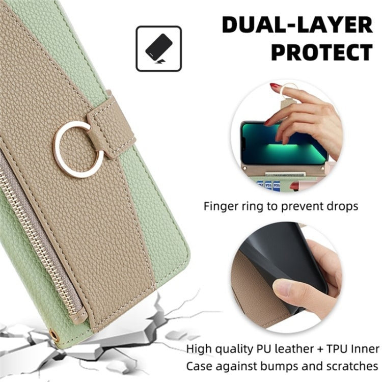 For OnePlus 9 Pro Crossbody Litchi Texture Leather Phone Case(Green) - OnePlus Cases by PMC TechLife | Online Shopping South Africa | PMC TechLife | Buy Now Pay Later Mobicred