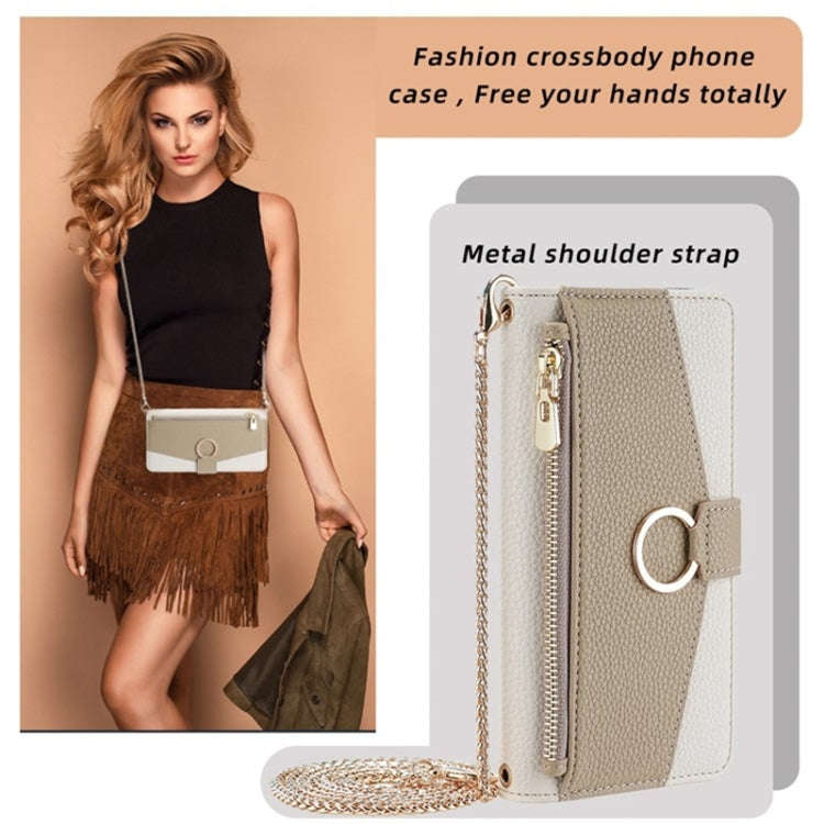 For OnePlus 9RT 5G Crossbody Litchi Texture Leather Phone Case(White) - OnePlus Cases by PMC TechLife | Online Shopping South Africa | PMC TechLife | Buy Now Pay Later Mobicred