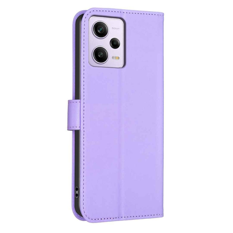 For Xiaomi Redmi Note 12 Pro 5G Global Four-leaf Embossed Leather Phone Case(Purple) - Xiaomi Cases by PMC Jewellery | Online Shopping South Africa | PMC Jewellery | Buy Now Pay Later Mobicred