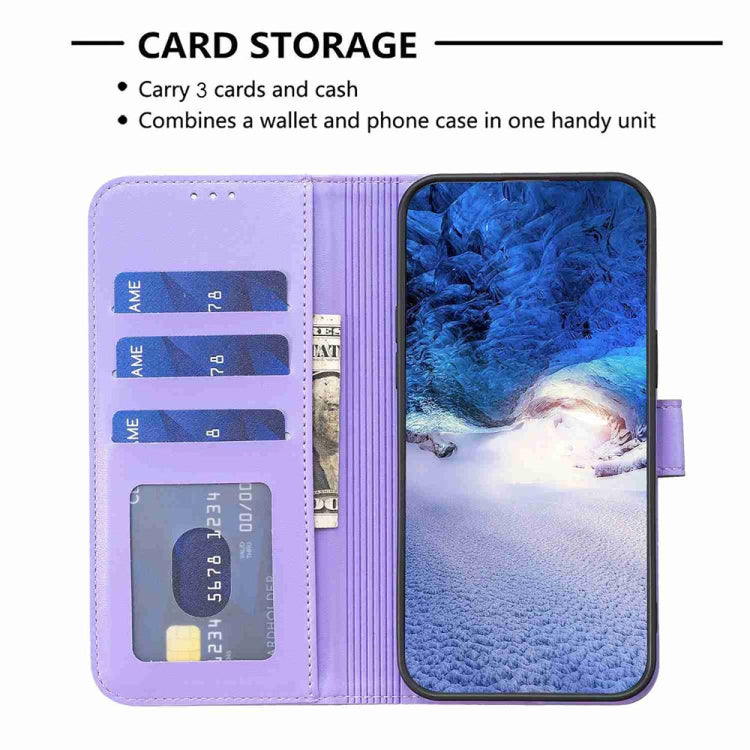 For Xiaomi Redmi Note 12 Pro 5G Global Four-leaf Embossed Leather Phone Case(Purple) - Xiaomi Cases by PMC TechLife | Online Shopping South Africa | PMC TechLife | Buy Now Pay Later Mobicred