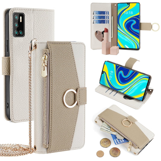 For Cubot P40 Crossbody Litchi Texture Leather Phone Case(White) - More Brand by PMC Jewellery | Online Shopping South Africa | PMC Jewellery | Buy Now Pay Later Mobicred