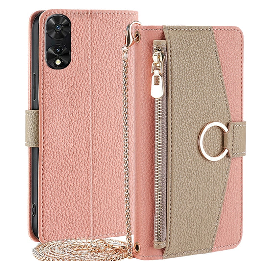 For TCL 505 4G Crossbody Litchi Texture Leather Phone Case(Pink) - More Brand by PMC Jewellery | Online Shopping South Africa | PMC Jewellery | Buy Now Pay Later Mobicred