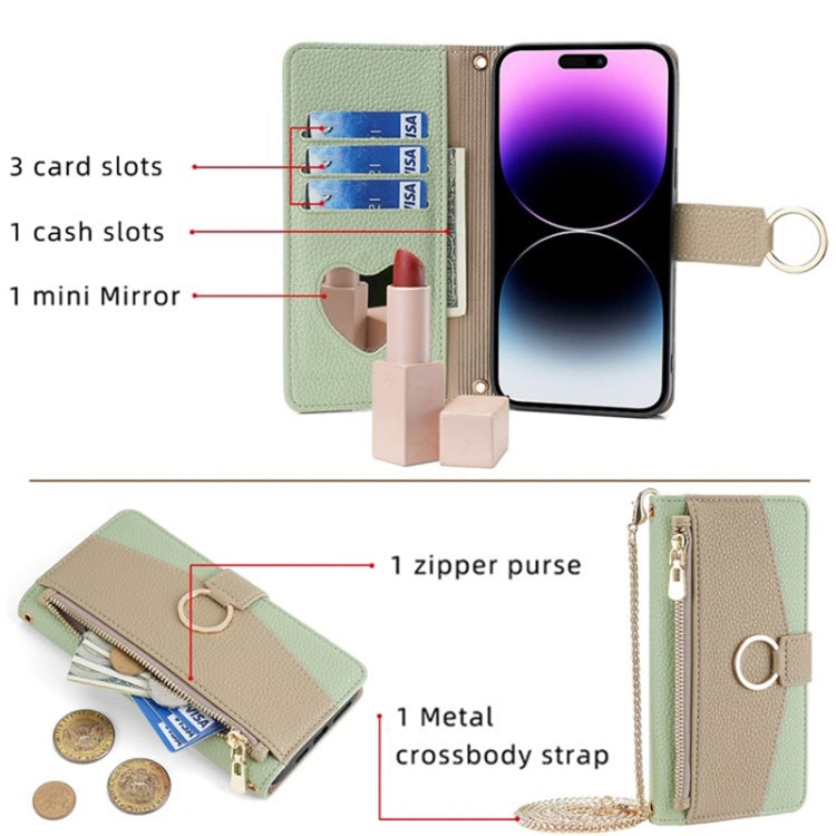 For Google Pixel 7 Pro Crossbody Litchi Texture Leather Phone Case(Green) - Google Cases by PMC TechLife | Online Shopping South Africa | PMC TechLife | Buy Now Pay Later Mobicred