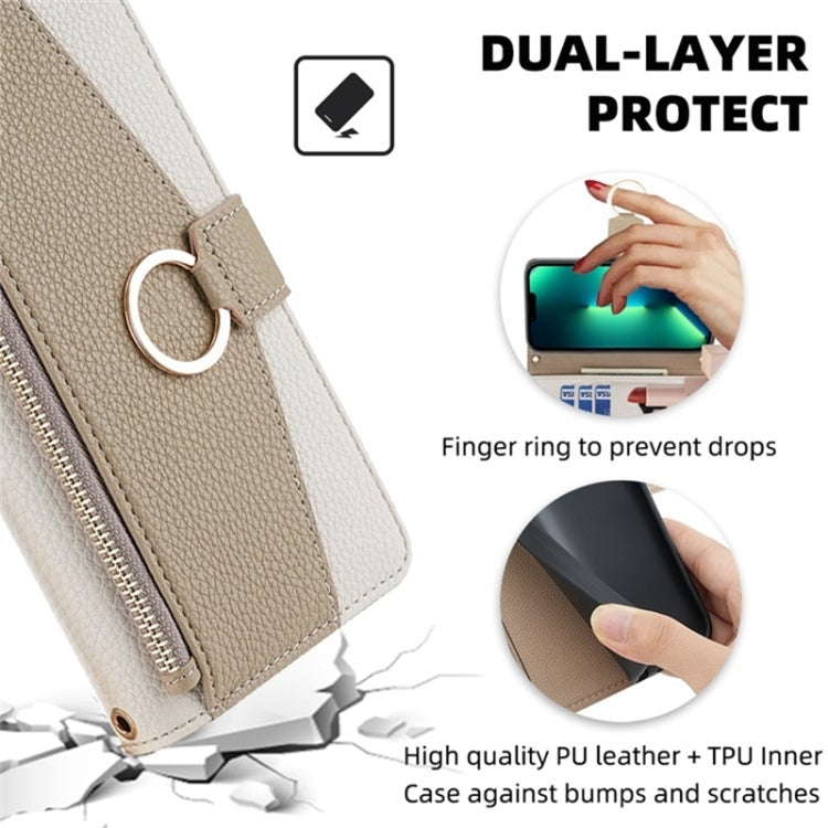 For Google Pixel 7 Pro Crossbody Litchi Texture Leather Phone Case(White) - Google Cases by PMC TechLife | Online Shopping South Africa | PMC TechLife | Buy Now Pay Later Mobicred