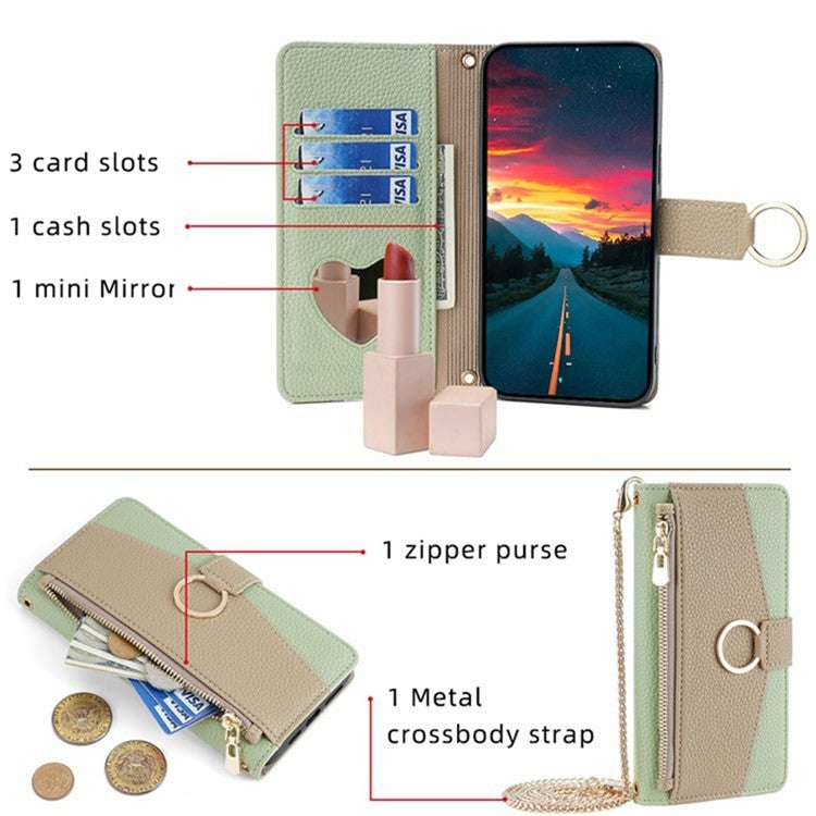 For Infinix Note 40 4G Crossbody Litchi Texture Leather Phone Case(Green) - Infinix Cases by PMC TechLife | Online Shopping South Africa | PMC TechLife | Buy Now Pay Later Mobicred