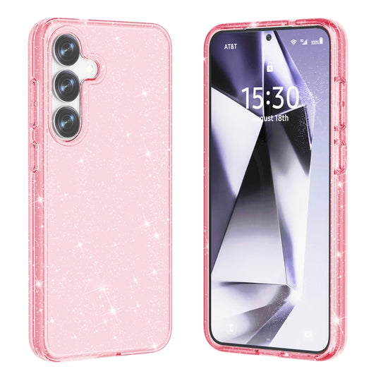 For Samsung Galaxy S25 5G Shockproof Terminator Glitter Powder Phone Case(Pink) - Galaxy S25 5G Cases by PMC Jewellery | Online Shopping South Africa | PMC Jewellery | Buy Now Pay Later Mobicred