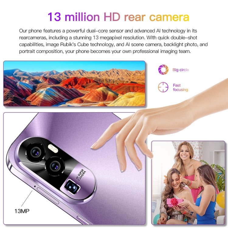 Reno10Pro+ / U22, 3GB+32GB, 6.53 inch Screen, Face Identification, Android 8.1 MTK6737 Quad Core, Network: 4G, OTG, Dual SIM(Purple) -  by PMC Jewellery | Online Shopping South Africa | PMC Jewellery