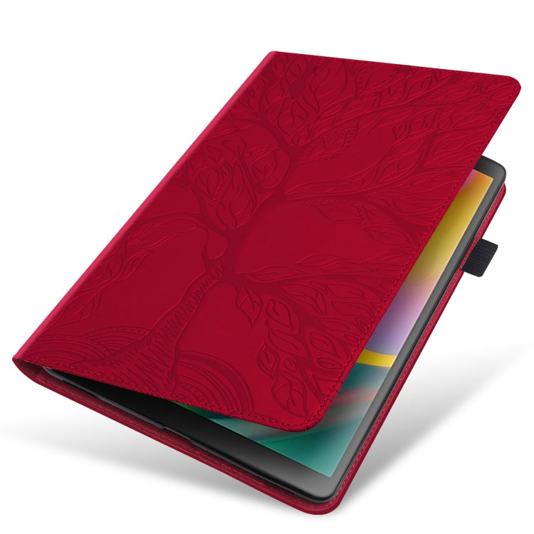For Lenovo Tab P12 / Xiaoxin Pad Pro 12.7 2025 Life Tree Series Horizontal Flip Leather Tablet Case(Red) - Lenovo by PMC TechLife | Online Shopping South Africa | PMC TechLife | Buy Now Pay Later Mobicred