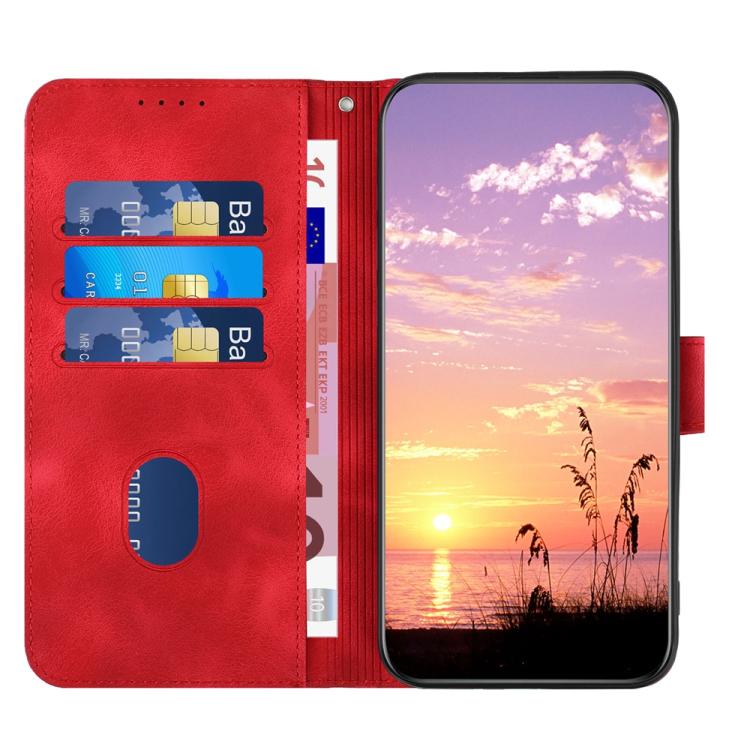 For iPhone 17 YX0060 Elephant Head Embossed Phone Leather Case with Lanyard(Red) - free shipping - PMc TechLife - Order now!