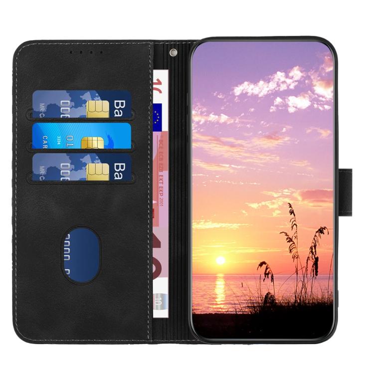 For iPhone 17 Pro Max YX0060 Elephant Head Embossed Phone Leather Case with Lanyard(Black) - free shipping - PMc TechLife - Order now!