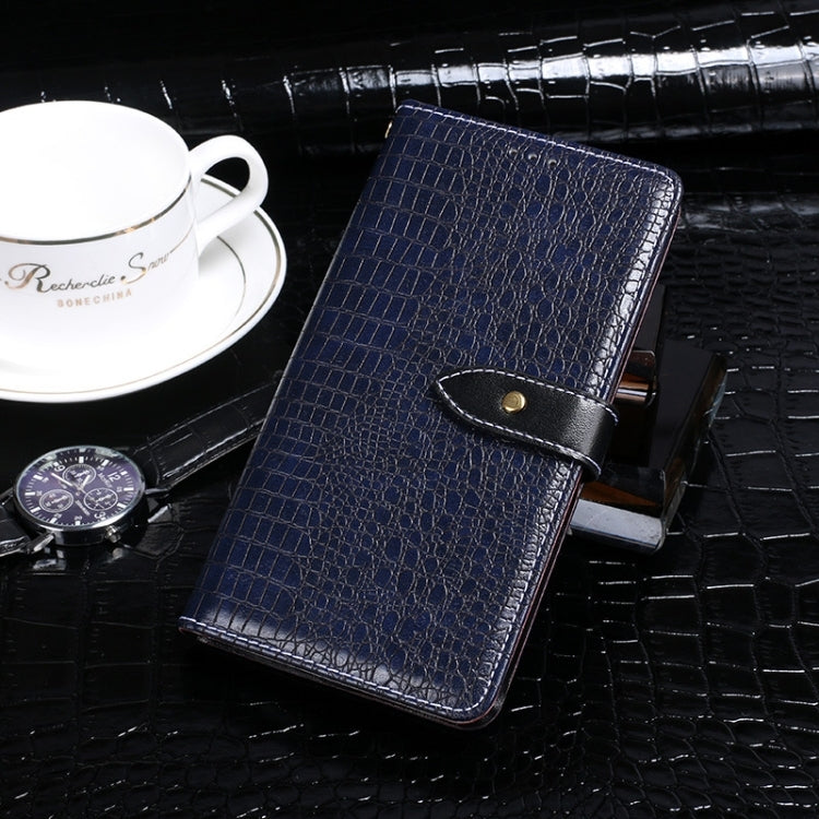 For Samsung Galaxy S24 5G idewei Crocodile Texture Leather Phone Case(Dark Blue) - free shipping - PMC Jewellery - Order now!