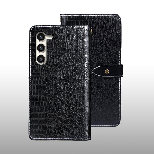 For Samsung Galaxy S24+ 5G idewei Crocodile Texture Leather Phone Case(Black) - Galaxy S24+ 5G Cases by idewei | Online Shopping South Africa | PMC Jewellery | Buy Now Pay Later Mobicred