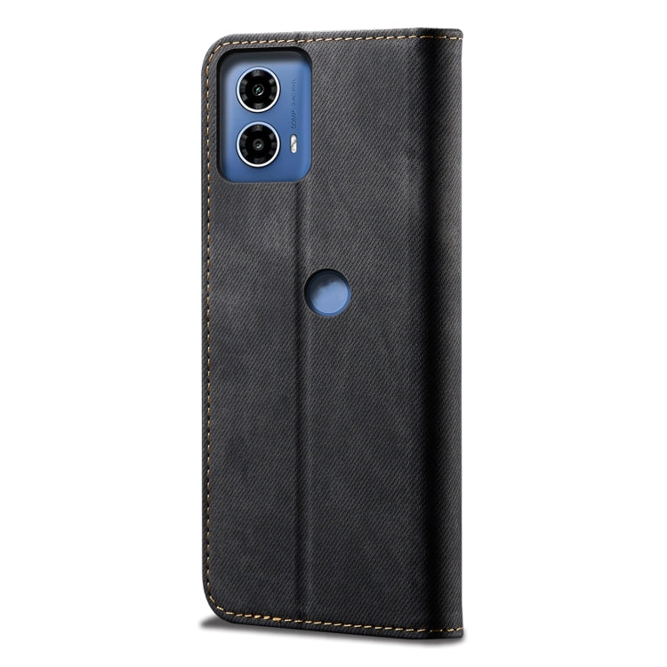 For Motorola Moto G04 / G24 Denim Texture Flip Leather Phone Case(Black) - free shipping - PMC TechLife - Order now!