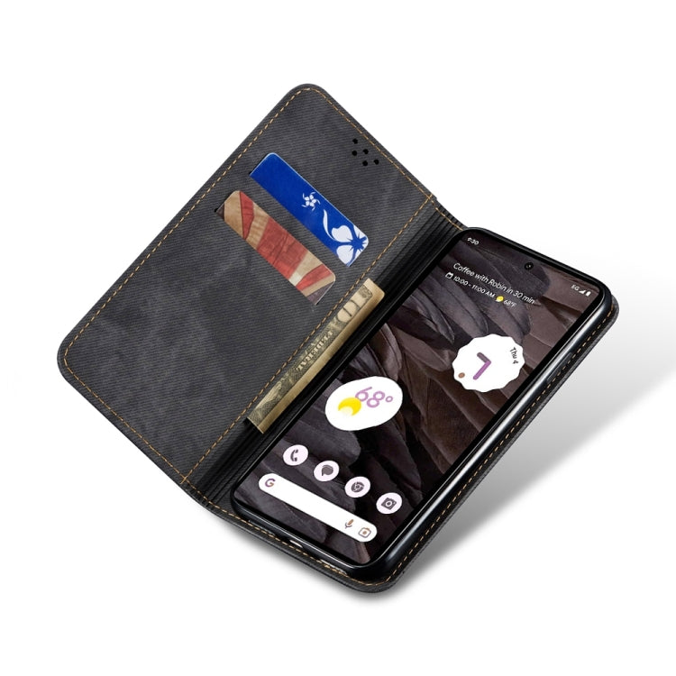 For Motorola Edge 50 Fusion Denim Texture Flip Leather Phone Case(Black) - free shipping - PMC TechLife - Order now!