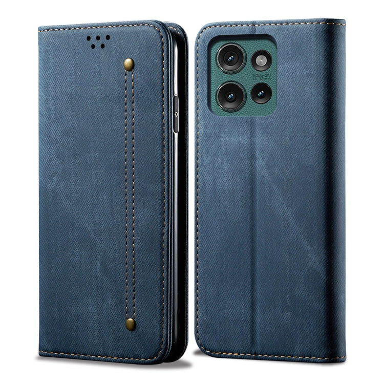 For Motorola Edge 50 5G Global Denim Texture Flip Leather Phone Case(Blue) - free shipping - PMC TechLife - Order now!