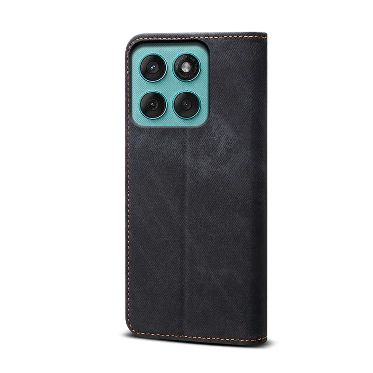 For Motorola Edge 60 Denim Texture Flip Leather Phone Case(Black) - free shipping - PMC TechLife - Order now!