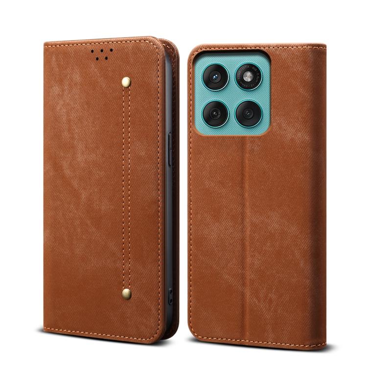 For Motorola Moto G56 5G Denim Texture Flip Leather Phone Case(Brown) - free shipping - PMC TechLife - Order now!