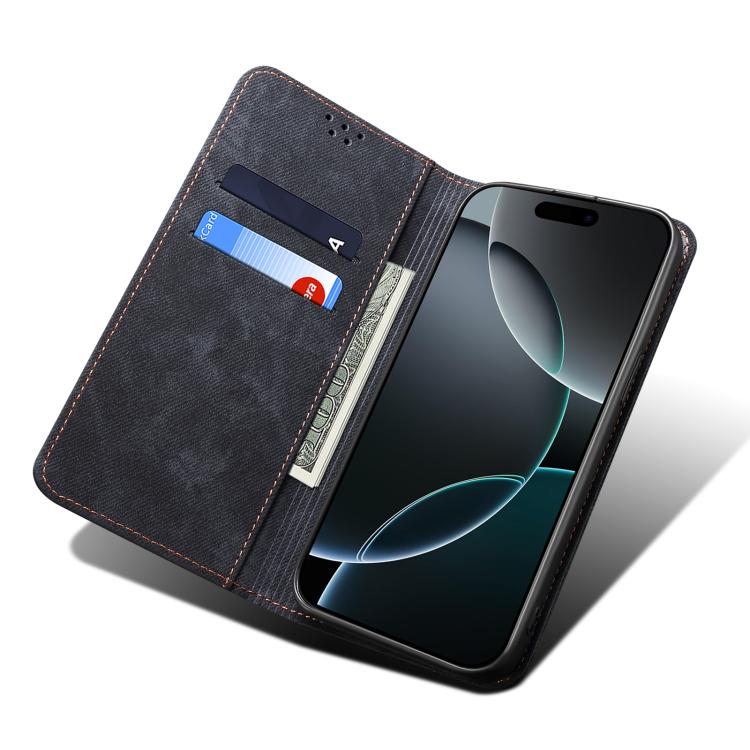 For Motorola Moto G56 5G Denim Texture Flip Leather Phone Case(Black) - free shipping - PMC TechLife - Order now!
