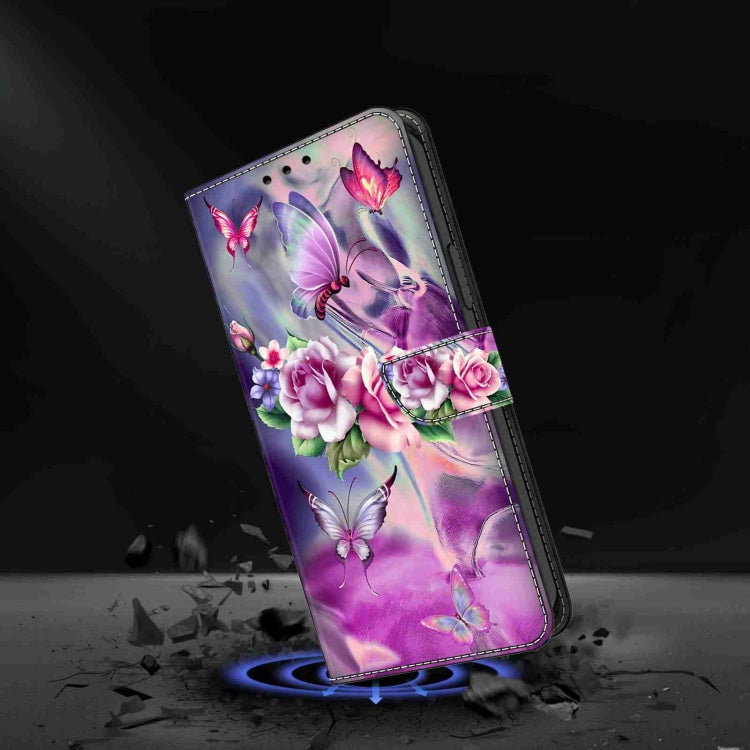 For Honor Magic5 Pro Crystal 3D Shockproof Protective Leather Phone Case(Butterfly) - Honor Cases by PMC TechLife | Online Shopping South Africa | PMC TechLife | Buy Now Pay Later Mobicred