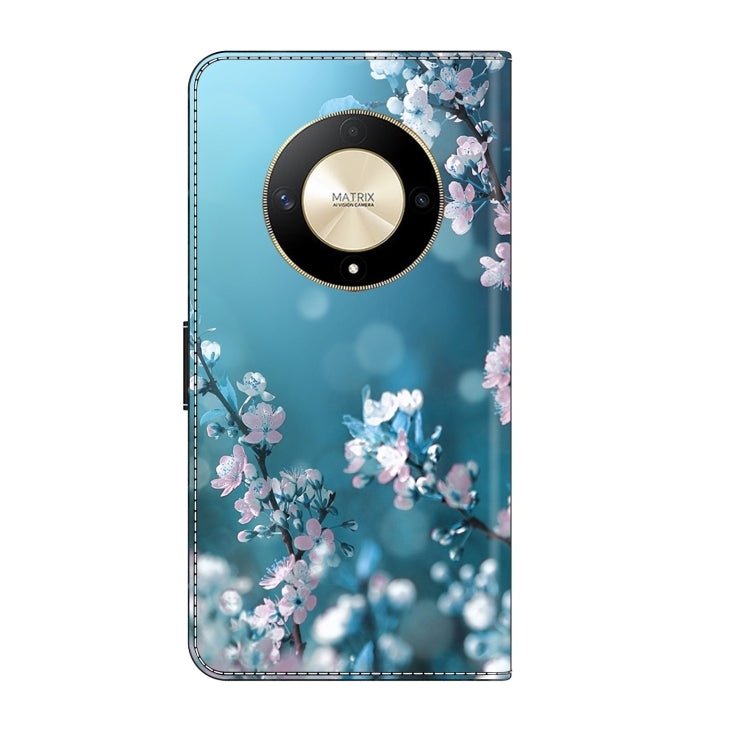 For Honor Magic6 Lite Crystal 3D Shockproof Protective Leather Phone Case(Plum Flower) - Honor Cases by PMC TechLife | Online Shopping South Africa | PMC TechLife | Buy Now Pay Later Mobicred