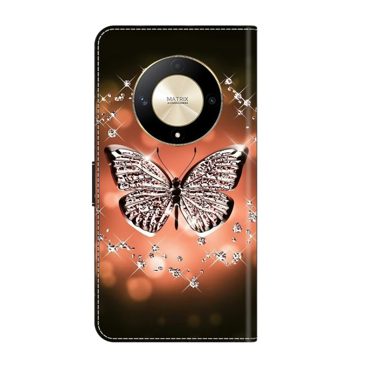 For Honor Magic6 Lite Crystal 3D Shockproof Protective Leather Phone Case(Crystal Butterfly) - Honor Cases by PMC TechLife | Online Shopping South Africa | PMC TechLife | Buy Now Pay Later Mobicred
