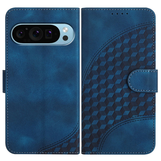 For Google Pixel 9 YX0060 Elephant Head Embossed Phone Leather Case with Lanyard(Royal Blue) - Google Cases by PMC Jewellery | Online Shopping South Africa | PMC Jewellery | Buy Now Pay Later Mobicred