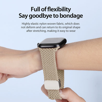 For Apple Watch SE 2023 40mm DUX DUCIS Mixture Pro Series Magnetic Buckle Nylon Braid Watch Band(Beige) - Watch Bands by DUX DUCIS | Online Shopping South Africa | PMC Jewellery | Buy Now Pay Later Mobicred