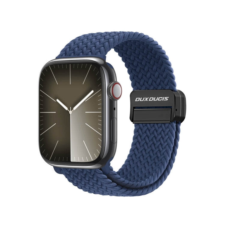 For Apple Watch SE 2023 40mm DUX DUCIS Mixture Pro Series Magnetic Buckle Nylon Braid Watch Band(Storm Blue) - Watch Bands by DUX DUCIS | Online Shopping South Africa | PMC Jewellery | Buy Now Pay Later Mobicred