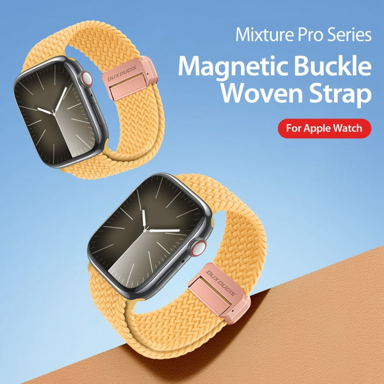 For Apple Watch Series 9 45mm DUX DUCIS Mixture Pro Series Magnetic Buckle Nylon Braid Watch Band(Sunny Color) - Watch Bands by DUX DUCIS | Online Shopping South Africa | PMC Jewellery | Buy Now Pay Later Mobicred