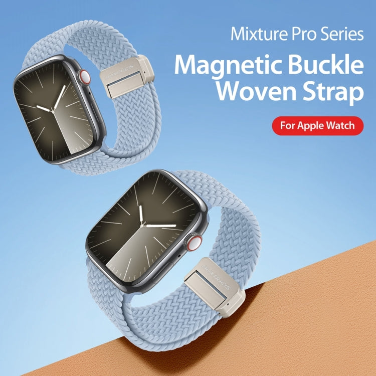 For Apple Watch SE 2022 40mm DUX DUCIS Mixture Pro Series Magnetic Buckle Nylon Braid Watch Band(Light Blue) - Watch Bands by DUX DUCIS | Online Shopping South Africa | PMC Jewellery | Buy Now Pay Later Mobicred