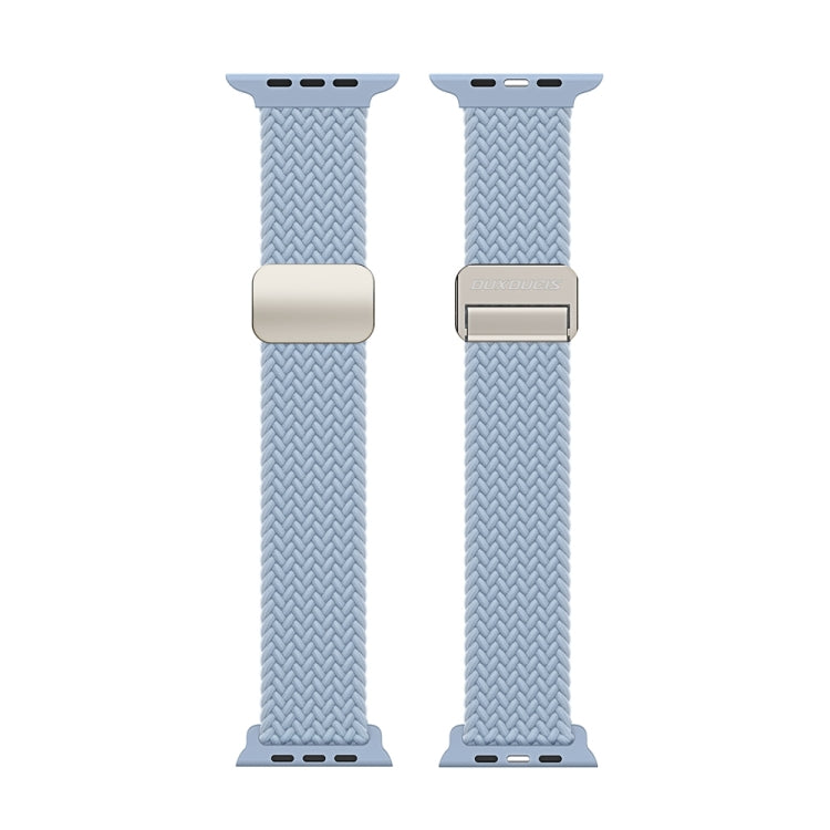 For Apple Watch Series 7 41mm DUX DUCIS Mixture Pro Series Magnetic Buckle Nylon Braid Watch Band(Light Blue) - Watch Bands by DUX DUCIS | Online Shopping South Africa | PMC Jewellery | Buy Now Pay Later Mobicred