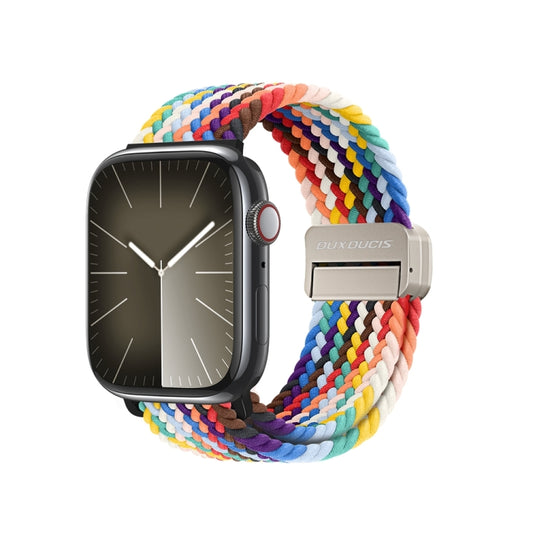 For Apple Watch Series 6 44mm DUX DUCIS Mixture Pro Series Magnetic Buckle Nylon Braid Watch Band(Rainbow) - Watch Bands by DUX DUCIS | Online Shopping South Africa | PMC Jewellery | Buy Now Pay Later Mobicred