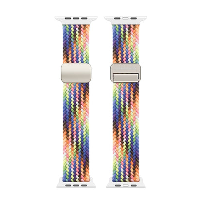 For Apple Watch Series 5 44mm DUX DUCIS Mixture Pro Series Magnetic Buckle Nylon Braid Watch Band(New Rainbow) - Watch Bands by DUX DUCIS | Online Shopping South Africa | PMC Jewellery | Buy Now Pay Later Mobicred