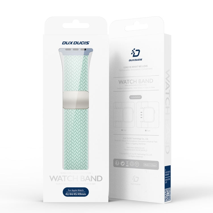 For Apple Watch Series 5 40mm DUX DUCIS Mixture Pro Series Magnetic Buckle Nylon Braid Watch Band(Light Mint) - Watch Bands by DUX DUCIS | Online Shopping South Africa | PMC Jewellery | Buy Now Pay Later Mobicred