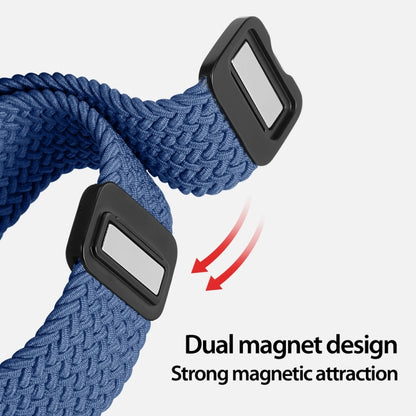 For Apple Watch Series 2 42mm DUX DUCIS Mixture Pro Series Magnetic Buckle Nylon Braid Watch Band(Storm Blue) - Watch Bands by DUX DUCIS | Online Shopping South Africa | PMC Jewellery | Buy Now Pay Later Mobicred